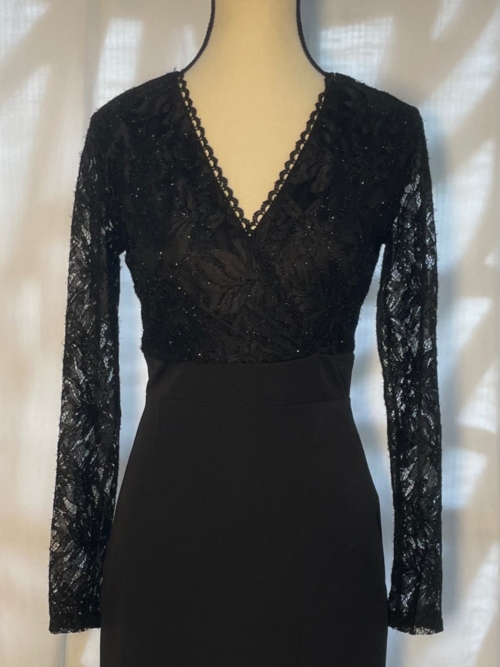Miss Cix Elegant Black Midi Dress - XL
